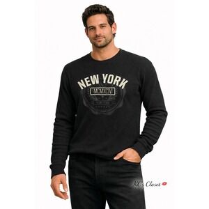 Old Navy New York Graphic Waffle Knit Thermal Long Sleeve Top – Men's Medium